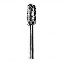 Dynabrade 93341 - Carbide Burr, 1/8" (3 mm) Dia., SC-42 D/C Burr, Cylinder-Radiused End, 9/16" Flute L, 1/8